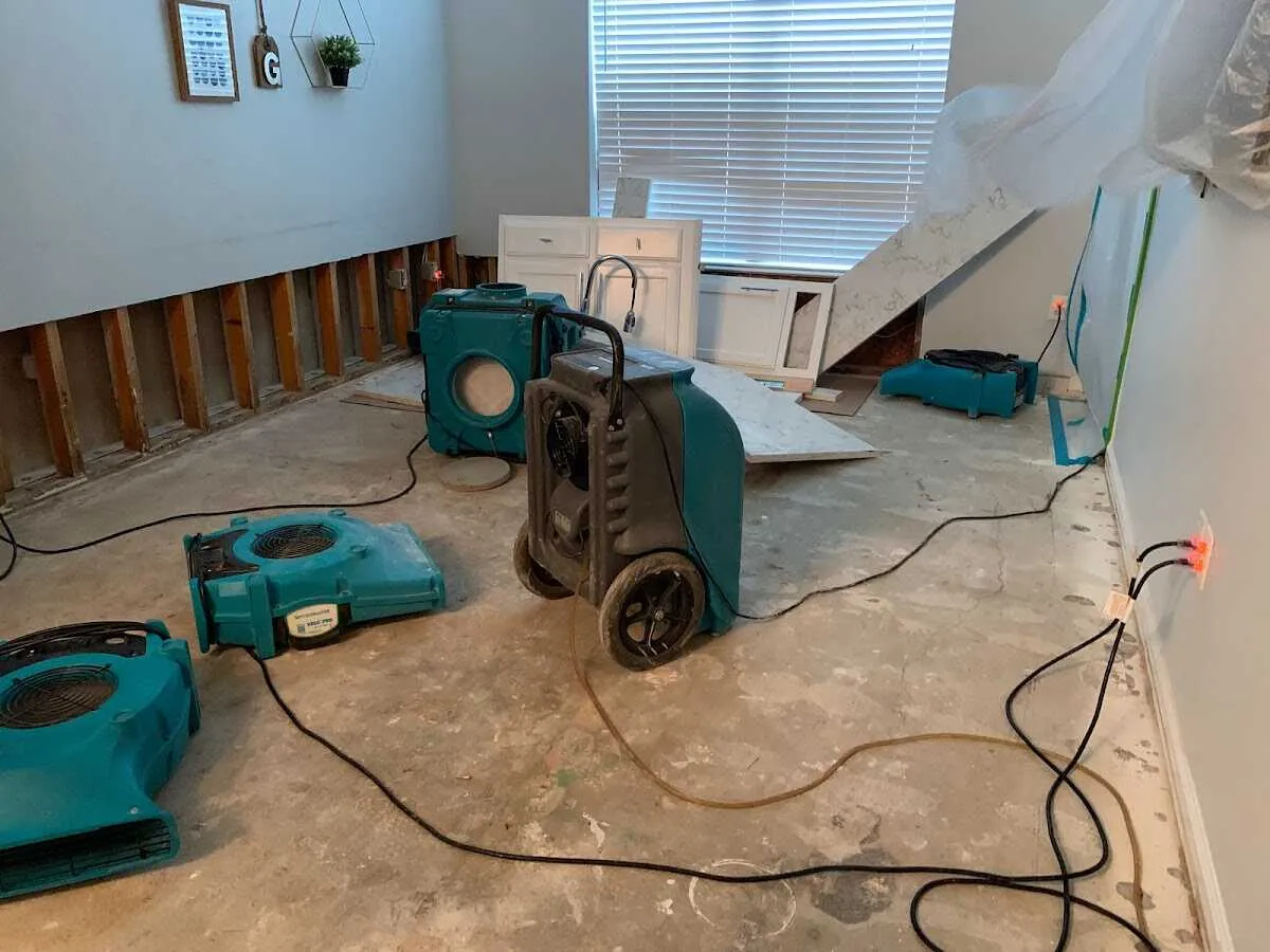 Dehumidifier in flood-cut room for Water Extraction & Removal in Coraopolis